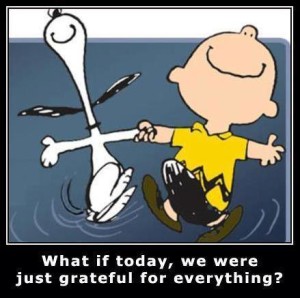 Gratitude cartoon Charlie Brown